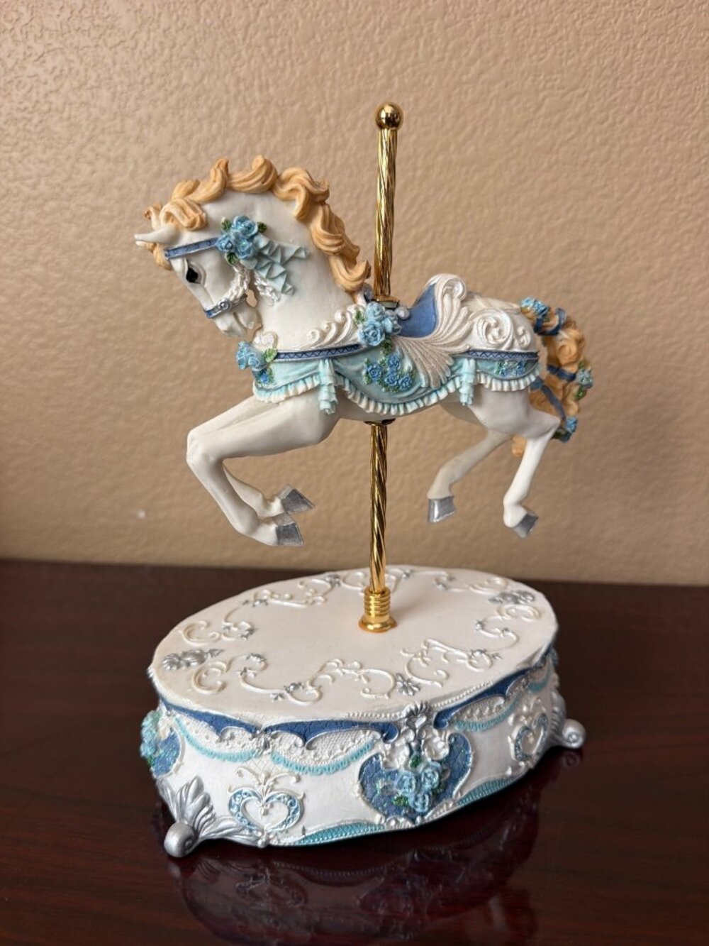 Vintage Carousel Horse Music Box Nursery Decor Plays Music Box Dancer